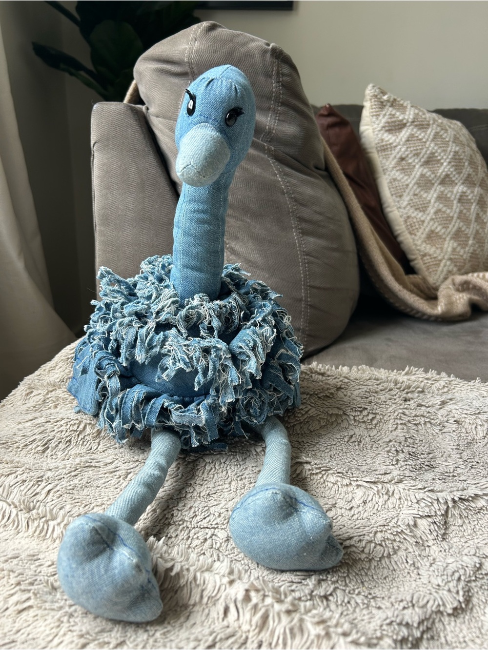 GUND Jenny Jeans Ostrich Vintage 1980’s  #5237